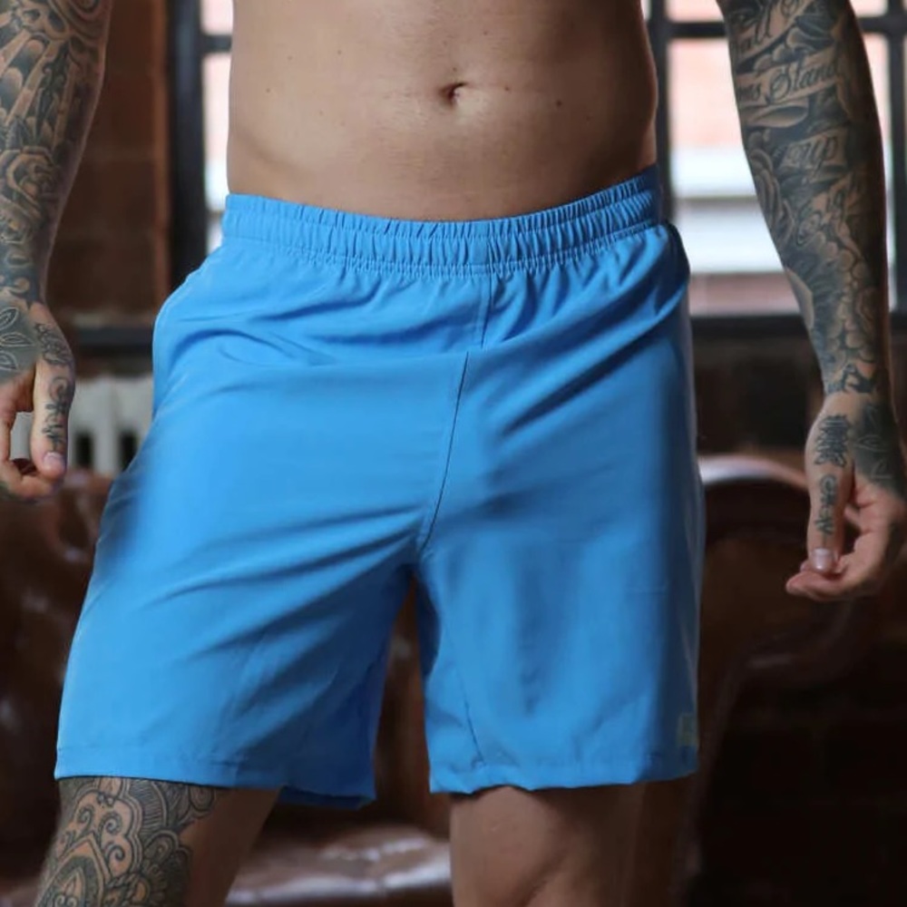 BOX Menswear Pocket Sports Shorts: 3.0 - Azure Blue NWT Small